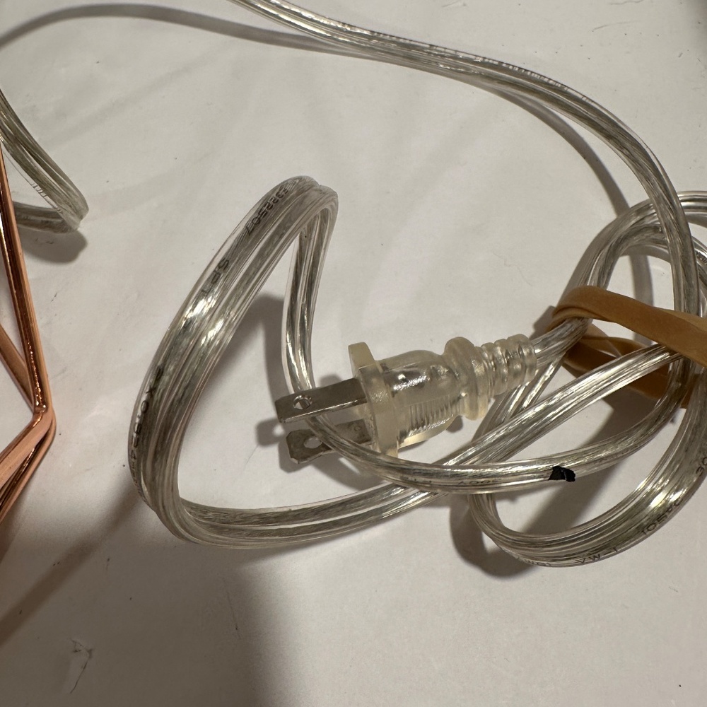 Rose Gold Metal  Bedside Lamp With Decoupaged Floral Highland Cow Shade - Picture 7 of 13
